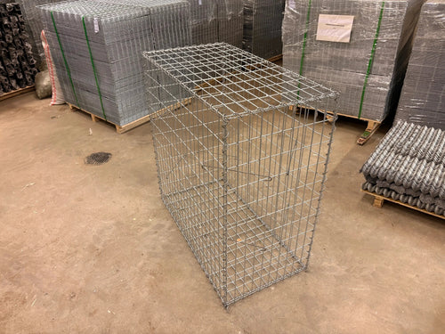 Gabion 100 x 100 x 50 cm - galvaniserad gabionkorg 4 mm