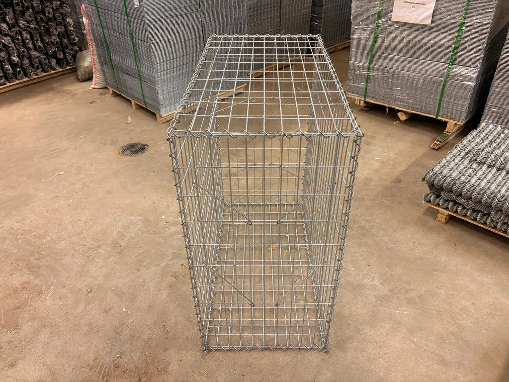 Gabion 100 x 100 x 50 cm - galvaniserad gabionkorg 4 mm