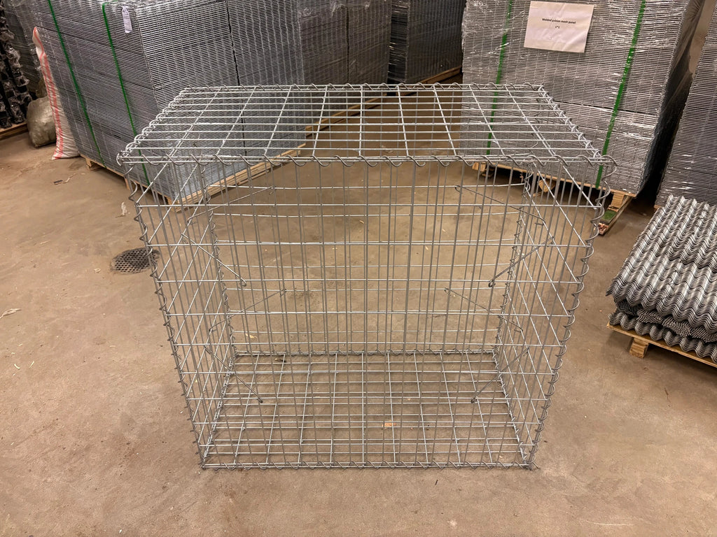 Gabion 100 x 100 x 50 cm - galvaniserad gabionkorg 4 mm