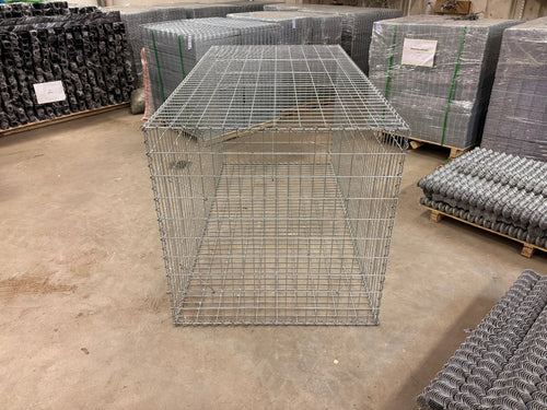 Gabion 200 x 100 x 100 cm - galvaniserad gabionkorg 4 mm