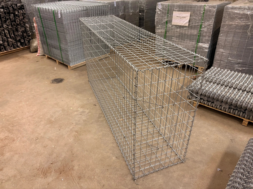 Gabion 200 x 100 x 50 cm - galvaniserad gabionkorg 4 mm