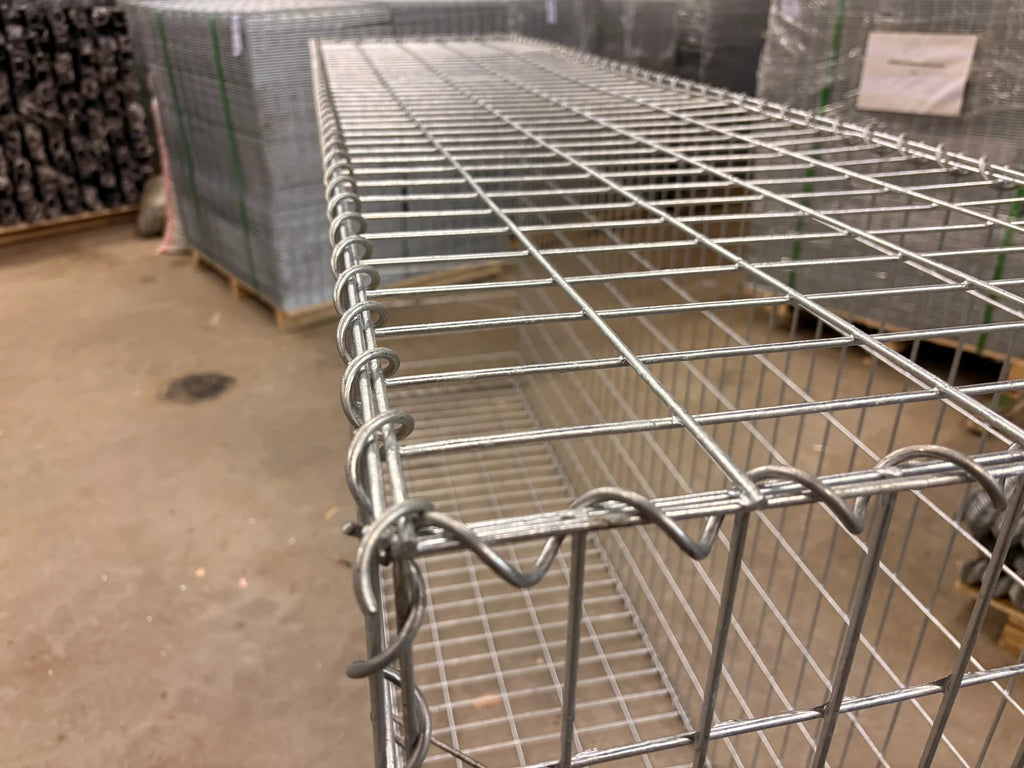 Gabion 200 x 100 x 50 cm - galvaniserad gabionkorg 4 mm