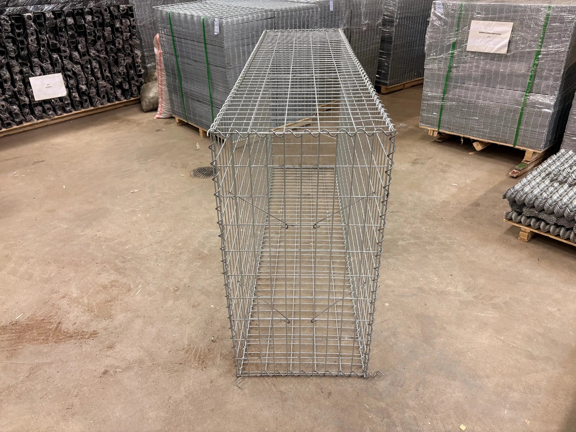 Gabion 200 x 100 x 50 cm - galvaniserad gabionkorg 4 mm