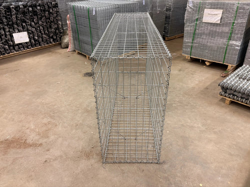 Gabion 200 x 100 x 50 cm - galvaniserad gabionkorg 4 mm