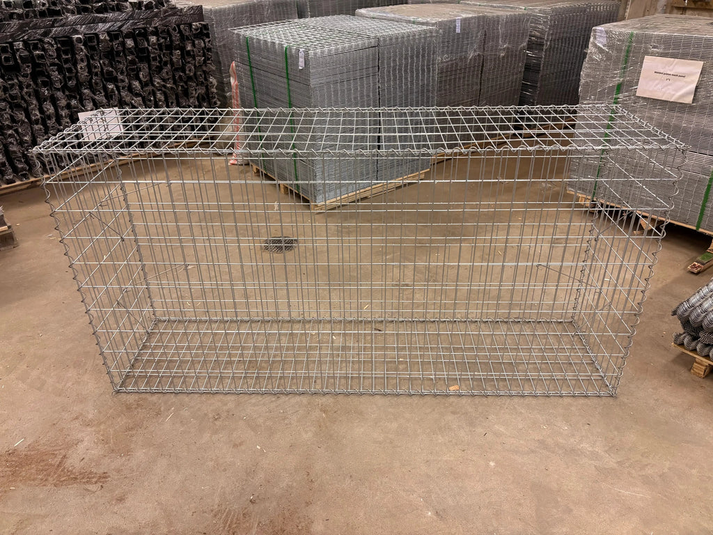 Gabion 200 x 100 x 50 cm - galvaniserad gabionkorg 4 mm