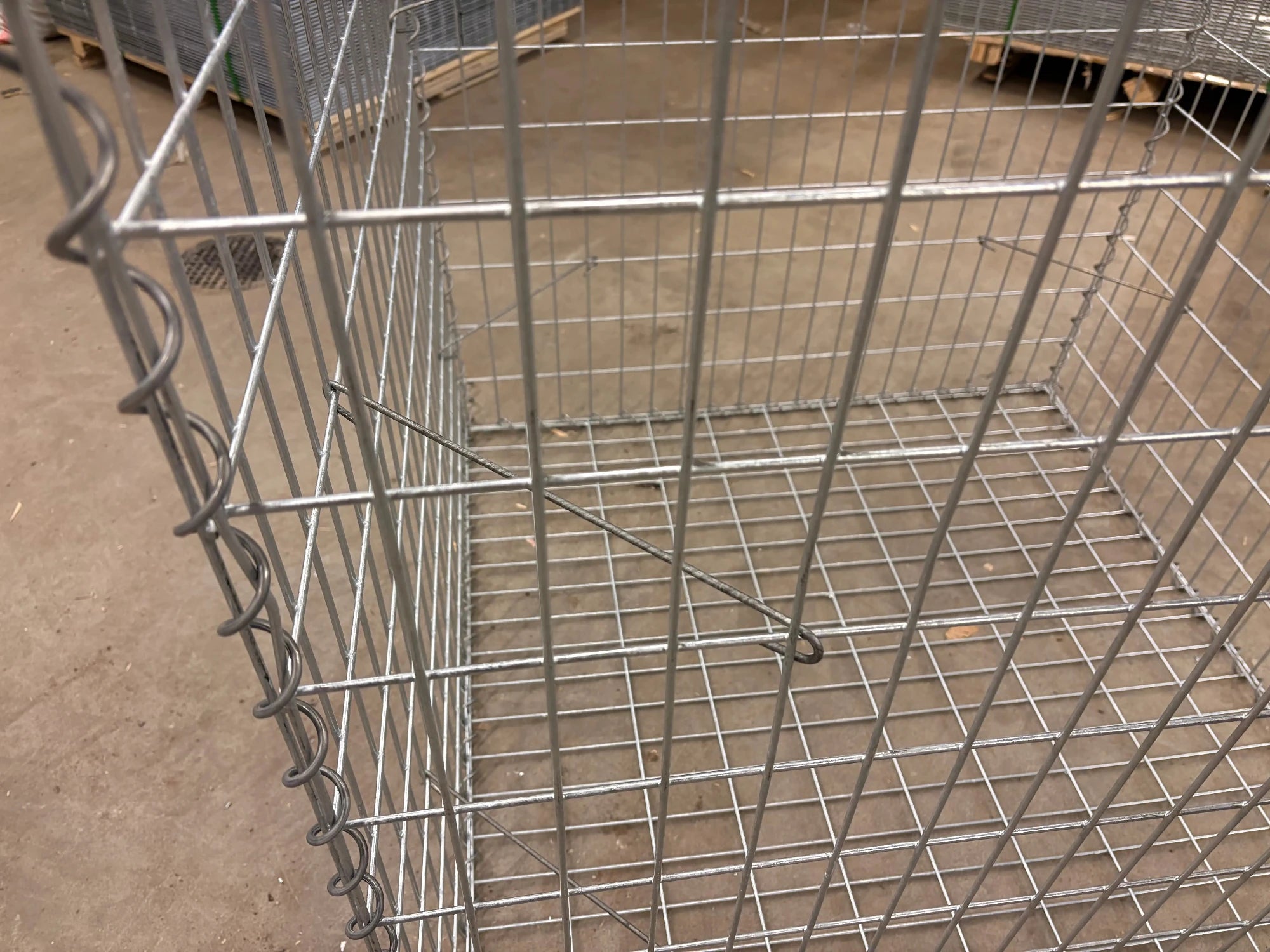 Gabion 100 x 100 x 100 cm - galvaniserad gabionkorg 4 mm