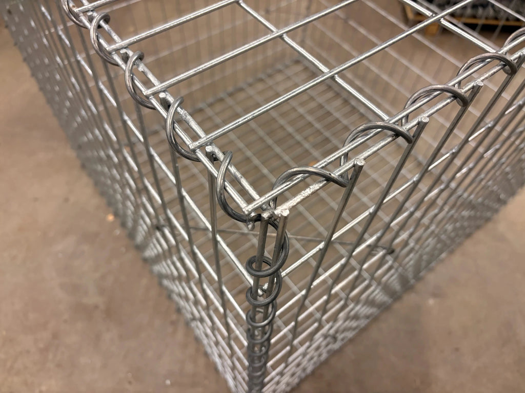 Gabion 100 x 100 x 100 cm - galvaniserad gabionkorg 4 mm