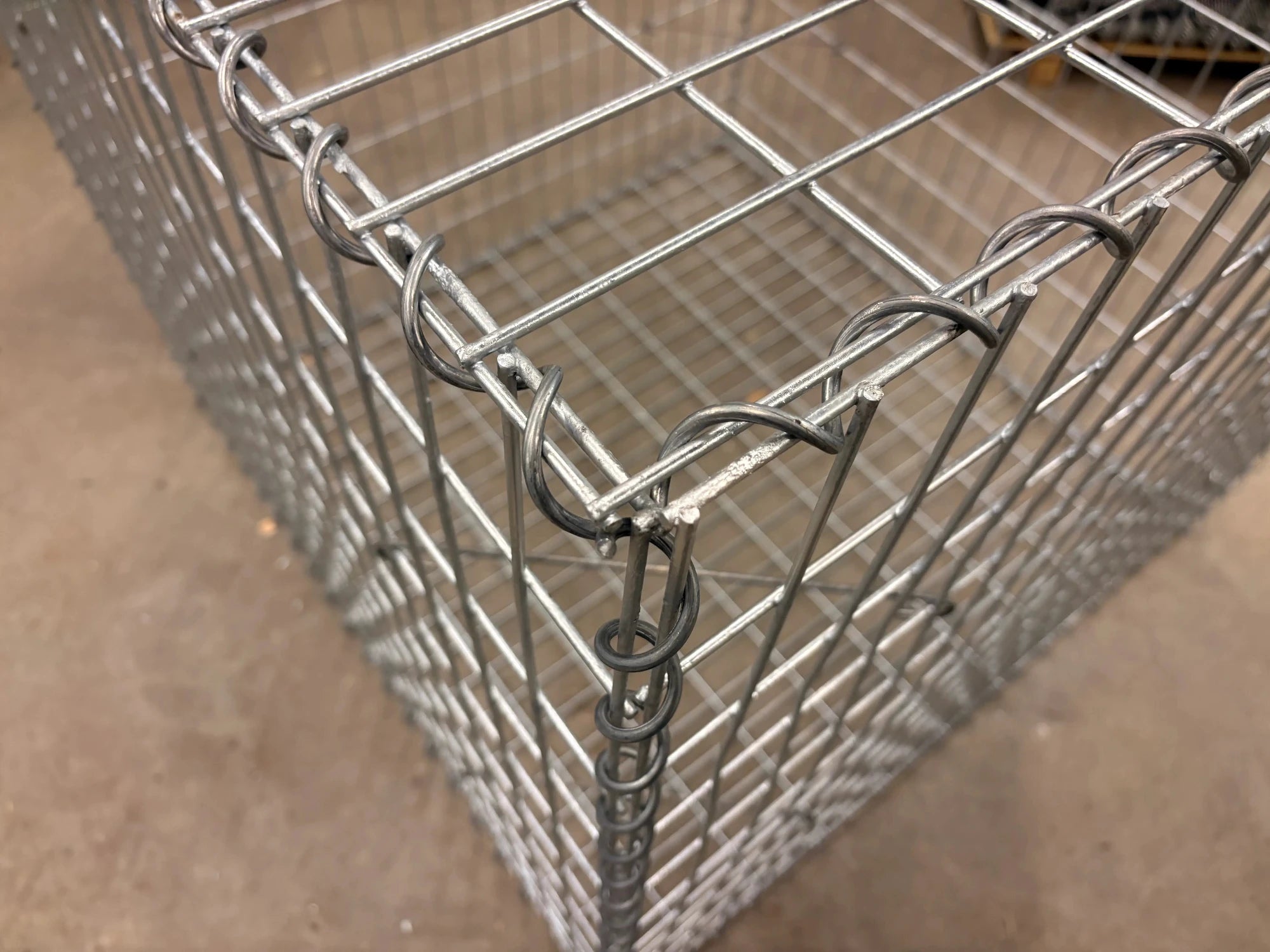 Gabion 100 x 100 x 100 cm - galvaniserad gabionkorg 4 mm