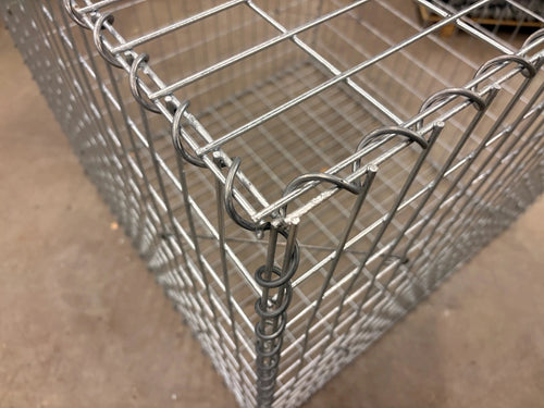 Gabion 100 x 100 x 100 cm - galvaniserad gabionkorg 4 mm