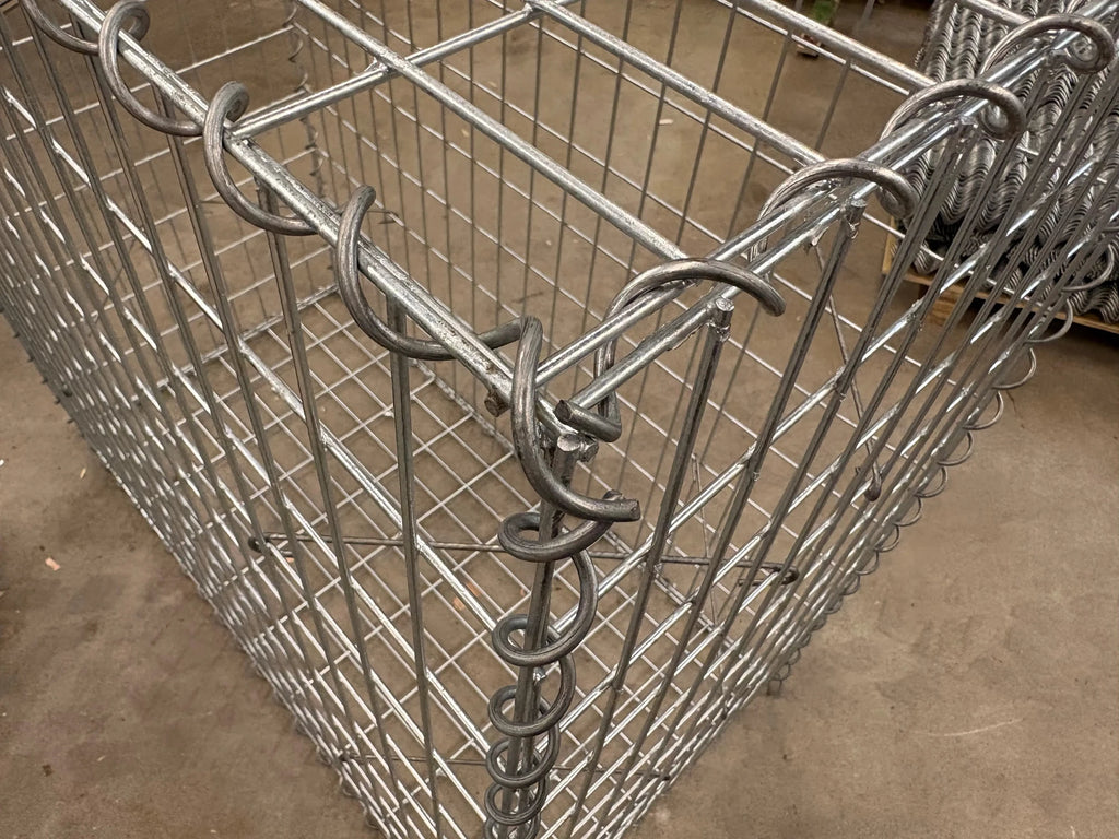 Gabion 100 x 100 x 50 cm - galvaniserad gabionkorg 4 mm