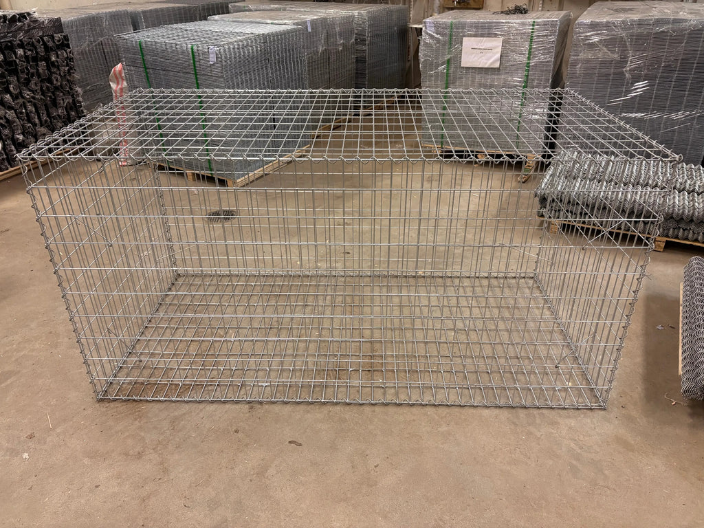 Gabion 200 x 100 x 100 cm - galvaniserad gabionkorg 4 mm