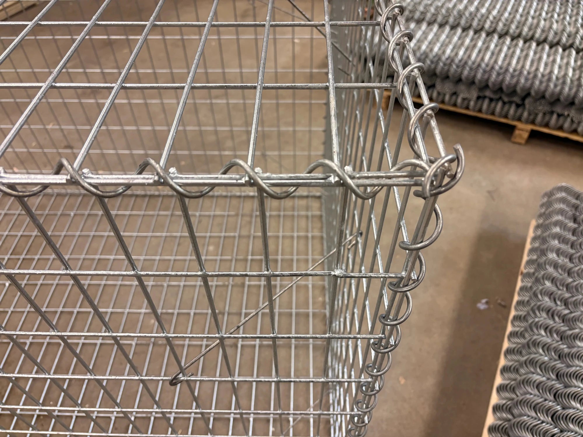 Gabion 200 x 100 x 100 cm - galvaniserad gabionkorg 4 mm